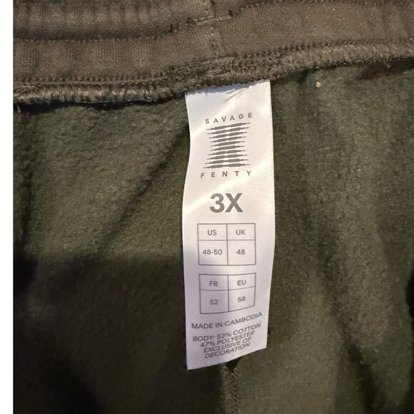 SAVAGE X FENTY Men's Fleece Lounge Pants Size 3X Green Savage Fenty - Picture 4 of 9